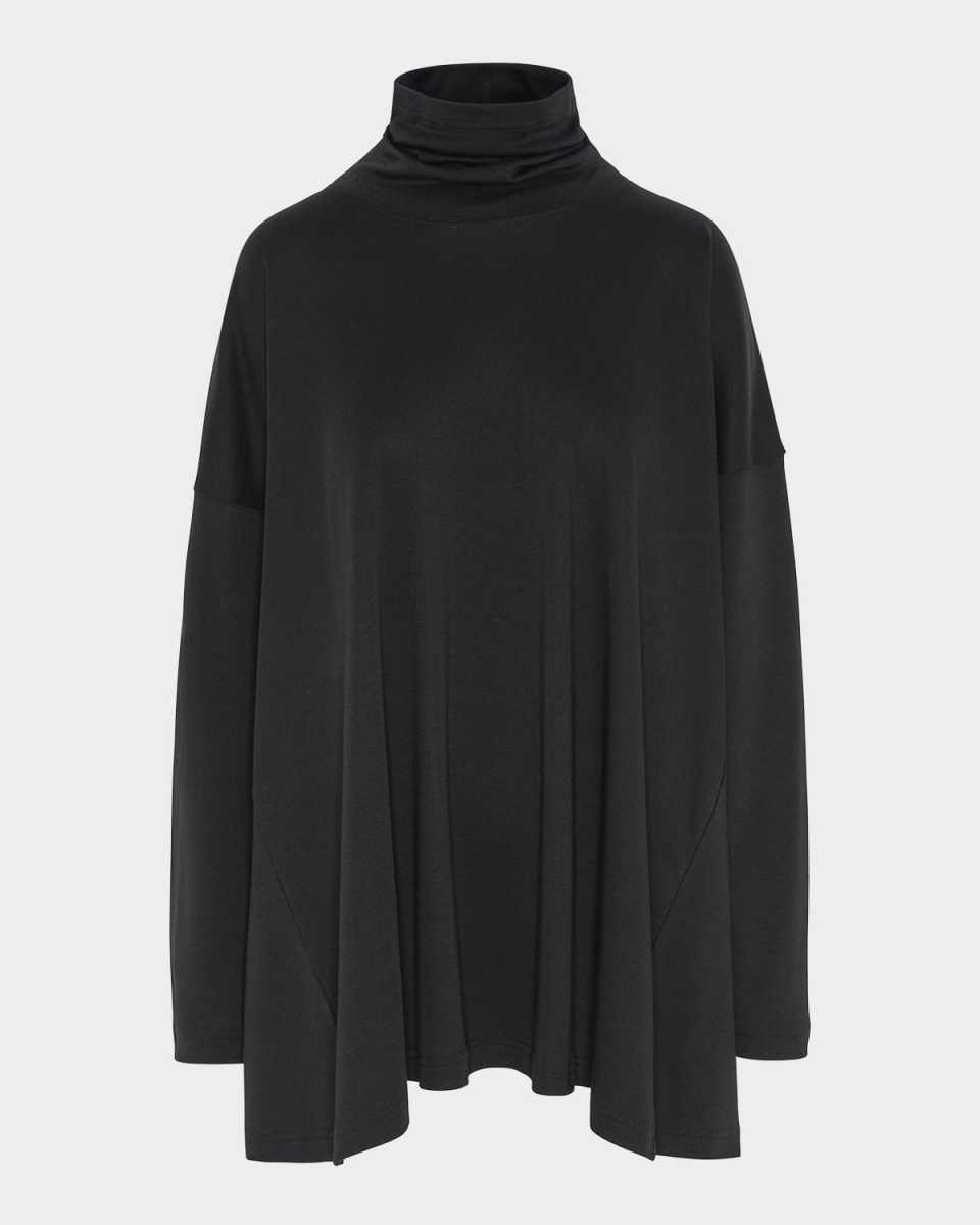 Side Panelled Scrunch Neck T-Shirt (Long Length)
